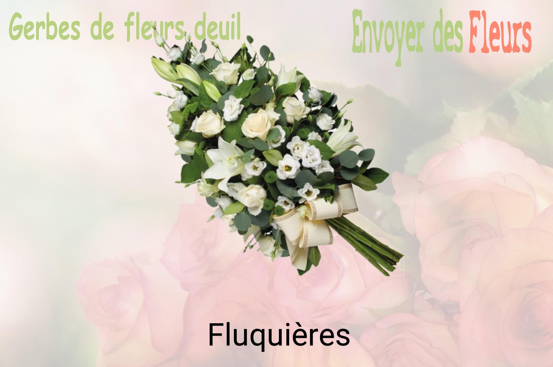 Gerbe de fleurs de deuil livrée à Fluquières